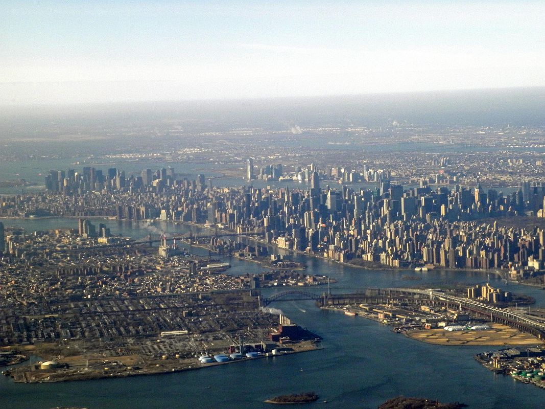 New York City Landing At LaGuardia 04 Financial District, Empire State Building, Buildings Near Central Park From Northeast